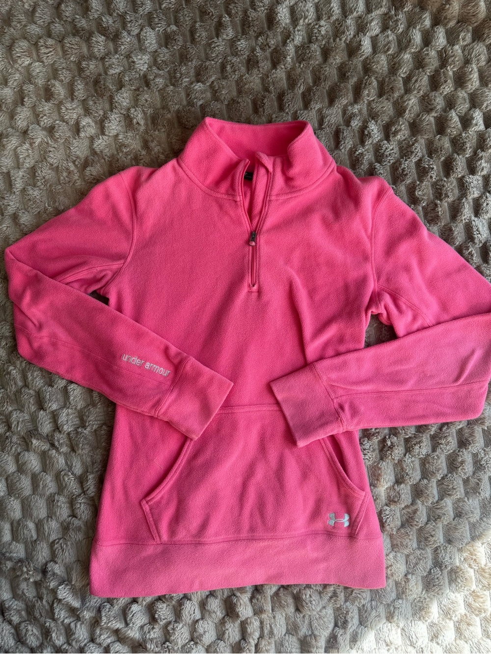 Under Armour Hot Pink Quarter-Zip Fleece Pullover